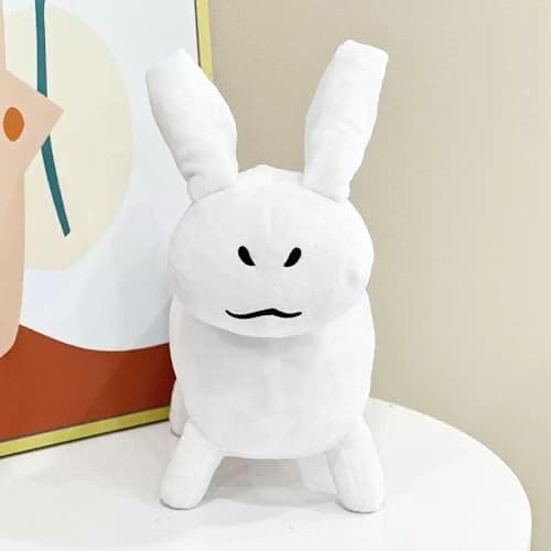 White Rabbit Plush Stuffed Figure Pillow for Game Fan, Home Decor (White) thumbnail 3