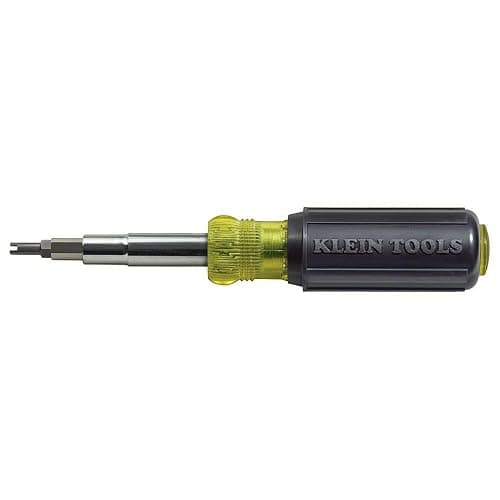 Klein Tools 32527 Multi-Bit Screwdriver/Nut Driver, 11-in-1 with Phillips, Slotted, Square, and Schrader Bits and Nut Drivers - Image 1