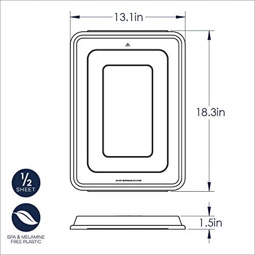 Nordic Ware Half Sheet Cover, 13 by 18 Inch, Clear thumbnail 2