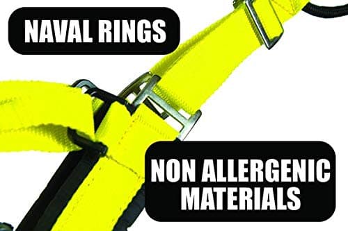 Neewa Adjustable Sled Pro Harness - Medium, Yellow, Large Breed, Pulling, Joring thumbnail 5