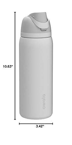 Owala FreeSip Insulated Stainless Steel Water Bottle with Straw, BPA-Free Sports Water Bottle, Great for Travel, 32 Oz, Shy Marshmallow thumbnail 2