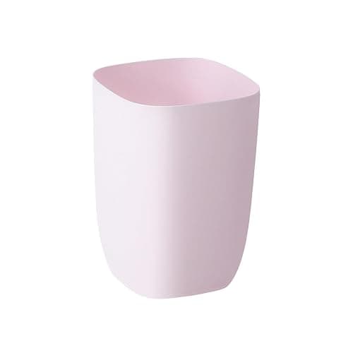 mingol Bathroom Trash Can, Small Garbage Can for Bedroom, Living Room, Kitchen, Slim Cute Plastic Waste Basket for Office, 7L, Pink - Image 1