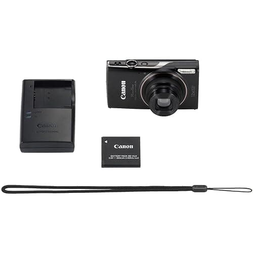 Canon PowerShot ELPH 360 HS A Digital Camera (Black) | 20.2MP CMOS Sensor, 12x Optical Zoom & Built-in Wi-Fi | Compact Point-and-Shoot for Travel, Family & Everyday Photography (7280C001) + 64GB Card thumbnail 4