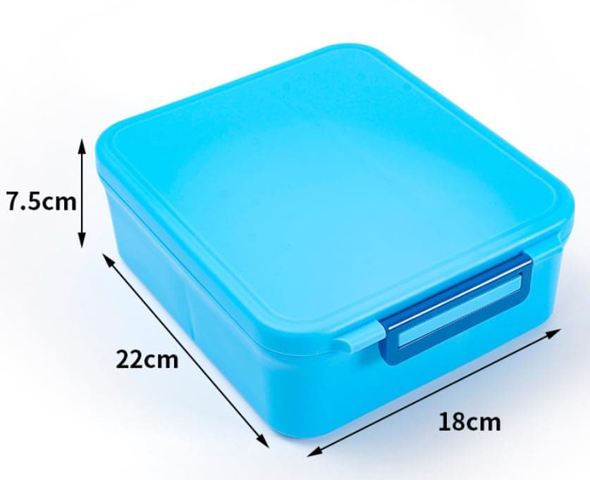 Kids Lunch Box - Insulated Bento Box with Stainless Steel Thermos & Leak-Proof Containers for School, Travel, and Outdoor | 300ml Food Jar & Square Container (Blue) thumbnail 3