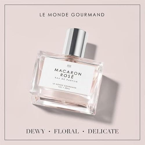 Le Monde Gourmand Macaron Rosé Eau de Parfum Spray Perfume for Women, Rose, Turkish Delight & Sugar Scent, Vegan & Cruelty Free, 1 fl oz (30 ml) thumbnail 6