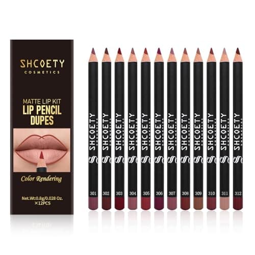 SHCOETY 36 Pcs Matte Lip Liner Set, 12 Colors Waterproof Long Lasting Lip Pencils, 3 Packs High Pigmented Smooth Lip Makeup Kits thumbnail 3
