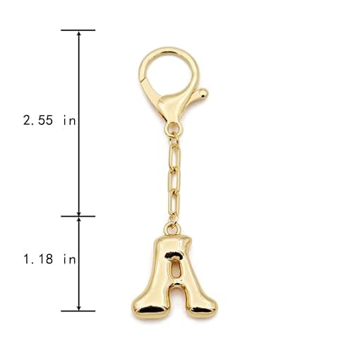 TTYY Initial Keychain For Women Handbag Charms Backpack Car Keyring for Sister Besties Mom Gold Letter Keychain thumbnail 6
