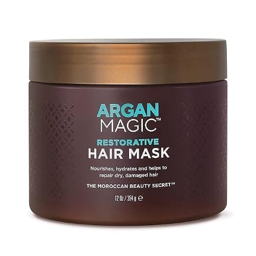 Argan Magic Restorative Hair Mask - Protein Rich Conditioning Hair Mask that Hydrates, Restores And Repairs Damaged Hair | Paraben Free, (12 oz) thumbnail 6