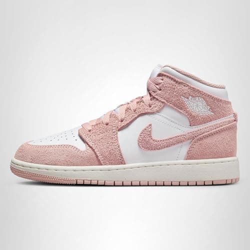 Air Jordan 1 Mid SE Big Kids' Shoes (FN7432-161, White/Sail/Legend Pink) Size 6.5 thumbnail 7