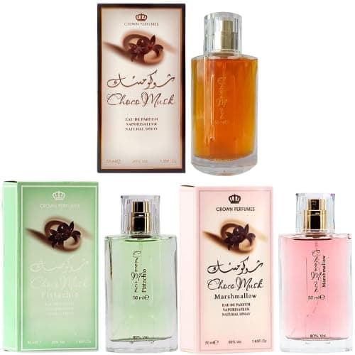 VENEZIO PROFUMO Choco Musk Gift Set, 3 Pack Eau De Parfum Collection, Chocolate Pistachio & Marshmallow Fragrances, 50ml Each - Image 1