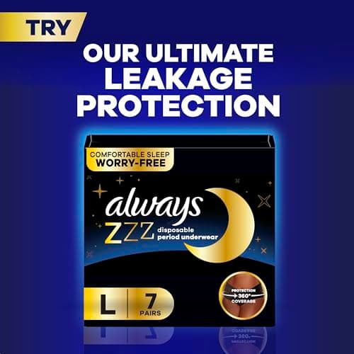 Always Ultra Thin Feminine Pads with Wings for Women, Size 4, Overnight Absorbency, Unscented, Up to 100% Leak-Free Comfort, 96 Count thumbnail 7
