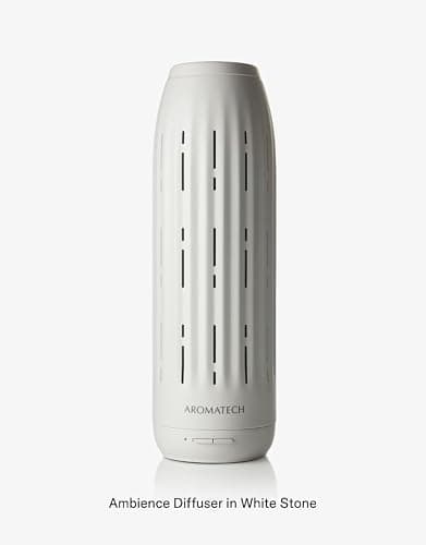 AromaTech Ambience Scent Diffuser for Essential Oil Blends & Fragrances – Waterless Scent Machine w/Bluetooth for Home, Bathroom Boutiques, Hotel, Spa – White Stone thumbnail 4