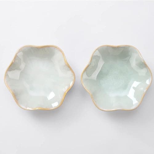 JAMEND CLXP 2PCS Lotus Leaf Shape Ring Holder Dish, Small Key Bowl, Ceramic Trinket Tray Jewelry Dish Organizing Necklace Earrings for Mom Friend Sister, All Jewelries Are NOT Included, Light Green.… thumbnail 6