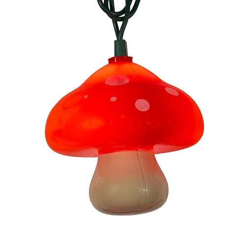 Kurt Adler 12-Foot UL 10-Light Mushroom Light Set with Green Wire thumbnail 2