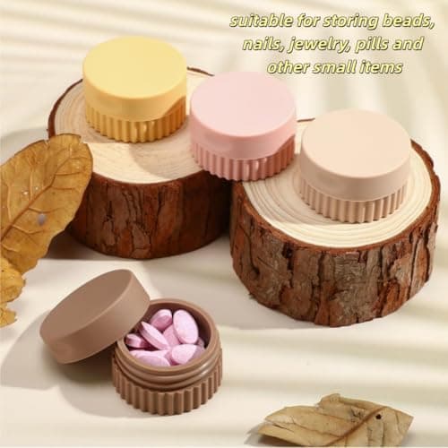 Faxhidjj 4 Pcs Travel Toiletry Containers, Silicone Cream Jars with Lid for Cosmetic, Body, Hand, and Skin Creams,20ml 0.68 oz (four colors) thumbnail 4