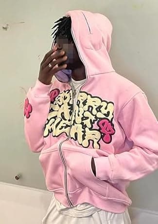 Harajuku Hoodies Letter Foaming Print Hooded Sweatshirt Punk Full Zipper Jacket Y2k Oversized Hoodies Garbage Coat thumbnail 3