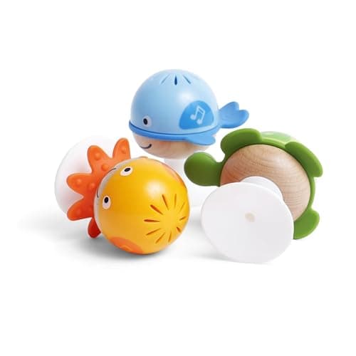 Hape Put-Stay Rattle Set | Three Sea Animal Suction Rattle Toys, Baby Educational Toy Set thumbnail 10