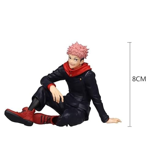 Puruuige 2PCS Anime Figures Itadori Yuji Noodle Stopper Figurine Sitting Pose Character Statue PVC Collection Model Desktop Decoration, Type 1 thumbnail 2