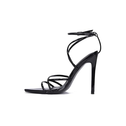 Cape Robbin Women's Strappy Pointy Open Toe Ankle Strap Stiletto Sandal-Ada - Image 1