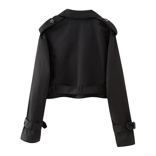 Belnotelt Vêtement d'extérieur court à manches longues pour femme, convient pour le printemps et l'automne thumbnail 2