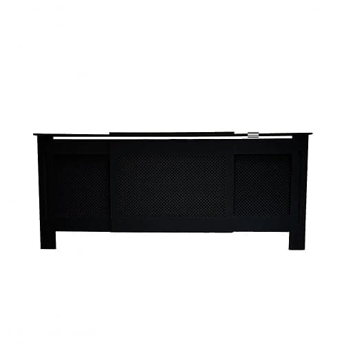 Jack Stonehouse Extra Large Radiator Cover Black Paint - Over Radiator Shelf Clip On With Diamond Slats - Sturdy MDF Wooden Radiator Covers For Bedroom Or Living Room Furniture - Slim Radiator Cover thumbnail 4