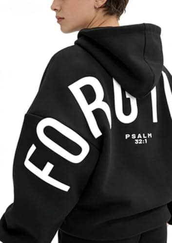 GOTHPICKUS Unisex Y2K Vintage Slogan Oversized Hoodie Retro 2000s Streetwear Casual Edgy Pullover for Daily Outfits thumbnail 4