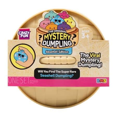 Crazy Fun Squishy Mystery Dumpling 3.5 inch Diameter (Seashell Mystery) The Original Viral Dumpling! - Image 1
