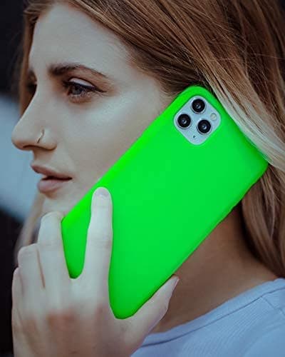 FELONY CASE - Apple iPhone 14 Pro Case - Neon Liquid Silicone, Soft Touch Slim Cover with Anti-Scratch Microfiber Lining, 360° Shockproof & Full Body Protection - (Green) thumbnail 9