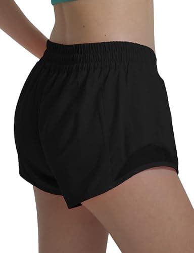 AugIris Athletic Running Shorts for Women with Zipper Pocket Soft Gym Workout Shorts with Mesh Liner Qucky Dry thumbnail 2