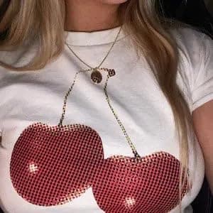 Baby Tees Y2k Shirt 2000s Fashion Cute Shirts 90s Outfit Woman Graphic Tees Y2k Vintage Clothes - Style06 - Medium thumbnail 2