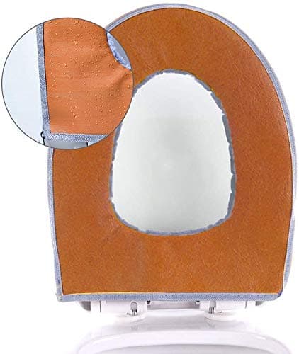 WDSHCR Toilet Seat Cushion - Soft, Thicker, Warmer Washable Covers with Zipper - Home Reusable (Gray) thumbnail 5