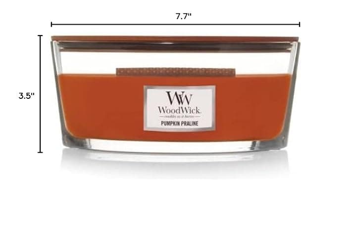WoodWick Pumpkin Praline Holiday Candle Gifts for Women and Men, 16 oz Ellipse Candle with Crackling Wick thumbnail 9