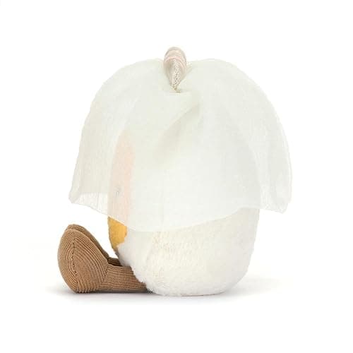 Jellycat Amuseables Boiled Egg Bride Stuffed Toy, 5.5 inches - Food Plush - Fun Wedding & Engagement Gift thumbnail 2