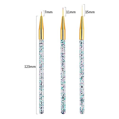 Artdone 31pcs Nail Art Brushes, Nail Art Tool Set, Dotting Tools, Dust Brush,Striping Brushes for Long Lines, Drawing Pen For Gel Polish Design supply - 31pcs thumbnail 4