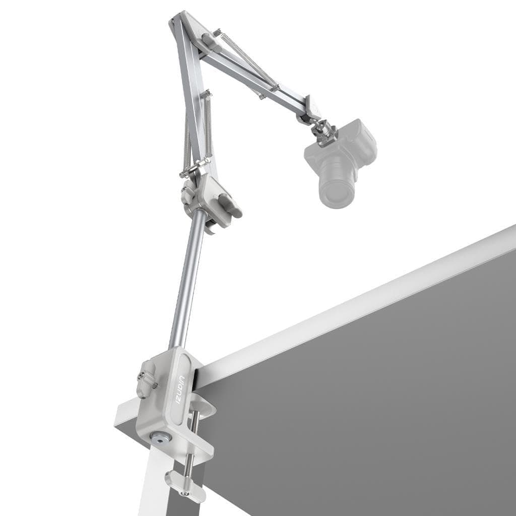 ULANZI TH04 Overhead Camera Desk Mount Tripod, Flexible Microphone Boom Arm Light Stand Mounting Spring-Loaded Design Uka Quick Release Setup 360° Rotatable Ball Head Load Capacity 4.4LBS thumbnail 3