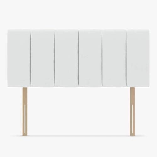 Luxury Velvet Lined Upholstered Headboard for Divan Beds – 20-Inch Plush Padded Vertical Panel Design with Wooden Struts (Silver, 3ft single) - Image 1