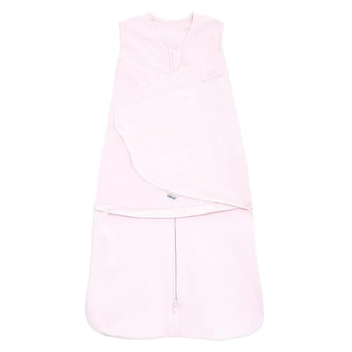 HALO 100% Cotton Sleepsack Swaddle, 3-Way Adjustable Wearable Blanket, TOG 1.5, Soft Pink, Small, 3-6 Months - Image 1