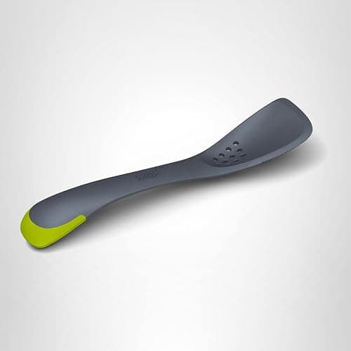 Joseph Joseph - Uni-tool 5-in-1 Silicone Kitchen Utensil, Slotted Spoon, Turner, Cutting Tool, Solid Spoon and Spatula in one- Grey thumbnail 7