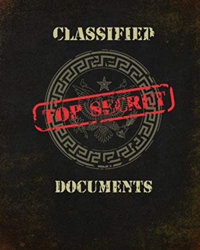 Classified Top Secret Documents: Spy Games Notebook for Kids, Fun School Notepad Diary for Boys and Girls 8x10 Paperback 120 Lined Pages - Image 1