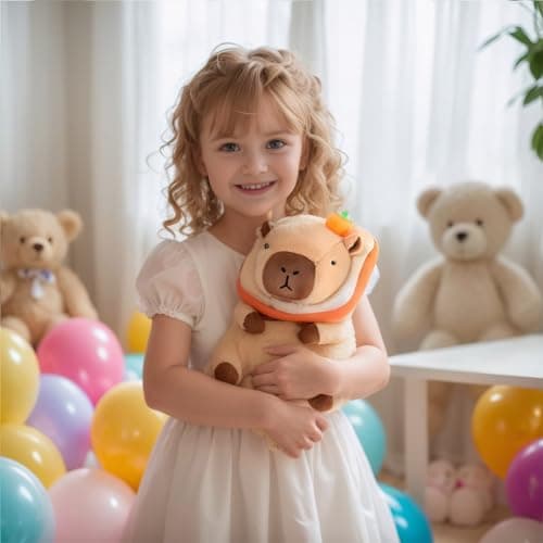 NXNYNZ 12 Inch Cute Capybara Plush Kawaii Soft Capybara Plush Doll Pillow with Bread Capybara Stuffed Aniamls Toys for Girls Children Adults Birthdays Valentines Gift (Capybara Stuffed Animals) thumbnail 6