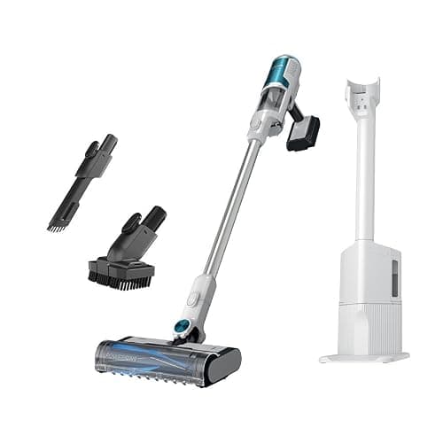 Shark Clean & Empty Cordless Stick Vacuum – Lightweight Cordless Vacuum with HEPA Filter, Portable, Rechargeable, Auto-Empty System, Stick Vacuum for Pet Hair, Carpets & Hardfloor, White, BU3521 - Crevice Tool + Pet Multi-Tool thumbnail 4