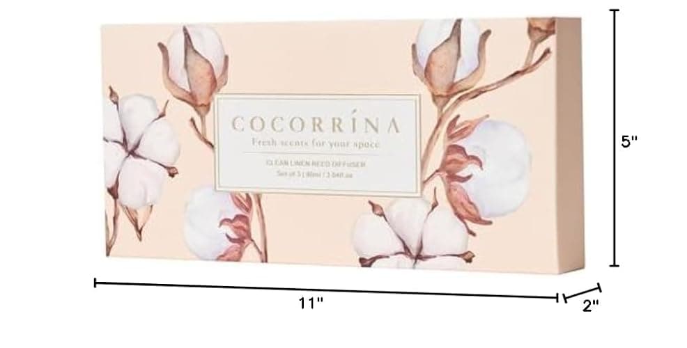 COCORRÍNA Reed Diffuser Set of 3-3 Pack/ 3.04 Fl.oz Diffuser with 24 Sticks Cashmere Vanilla/Sandalwood Rose/Clean Linen Reed Diffuser for Home Bathroom Office Decor thumbnail 3