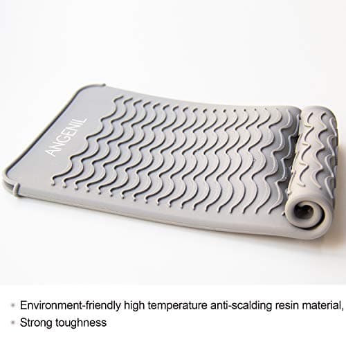 ANGENIL Professional Heat Resistant Silicone Mat Pouch for Hair Tools Flat Iron Hair Straightener and Curling Iron Heat Protecting Pad, Portable Travel Hot Tool Mat and Cover for Hair Styling Tools thumbnail 3