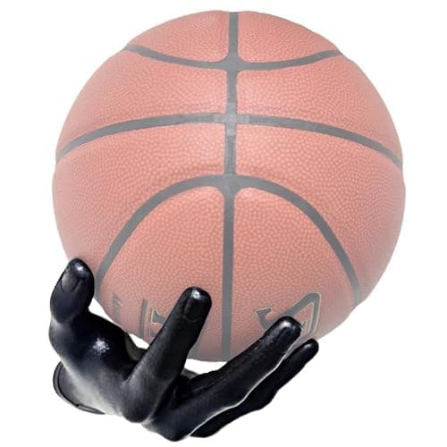 LOCZAR Basketball Holder, Hand Sculpture Ball Holder Wall Mount Art Decor Stand Basketball Storage Rack Organizer Display Case Man Cave for Football Soccer Gifts for Him Men Boys Gamers - Image 1