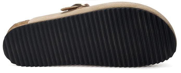 ZUSERIS Women's Men's Suede Clogs Wide Width Leather Mules Cork Footbed Potato Shoes Comfort Slip on Sandals with Arch Support thumbnail 5