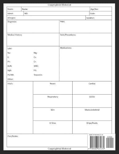 Nurse Report Sheet Notebook: Nursing Report Sheets Notebook thumbnail 2