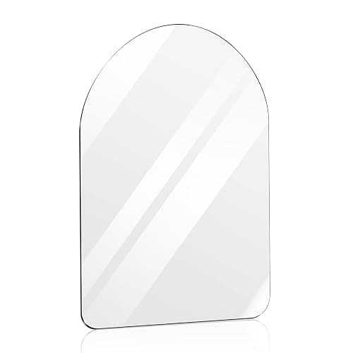 Yalikop Magnetic Locker Mirror 7" x 5" Small Mirror for Locker(Arch) | with 2 Magnetic Backing, Acrylic, Glassless Safety, Frameless, for School Locker, Bathroom, Workshop Toolbox, Office Cabinet - Image 1