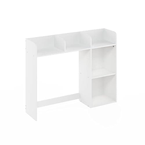 Furinno Classic Desk Shelf, 5-Shelf Desktop Hutch, Book Shelf, 3-Tier Desk Organzier, for Office Supplies, Office Desk Accessories, for Home Office, College, Dorm, White thumbnail 6