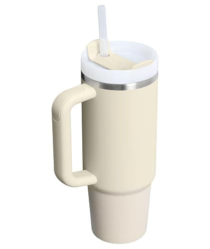 STANLEY Quencher H2.0 Tumbler with Handle and Straw 30 oz | Flowstate 3-Position Lid | Cup Holder Compatible for Travel | Insulated Stainless Steel Cup | BPA-Free | Exclusive Toasted Almond thumbnail 3