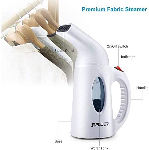 URPOWER Steamer for Clothes Steamer, Portable Handheld Garment Fabric Steamer Fast Heat-up Powerful Clothes Steamer with High Capacity for Home and Travel - Not for Abroad thumbnail 3